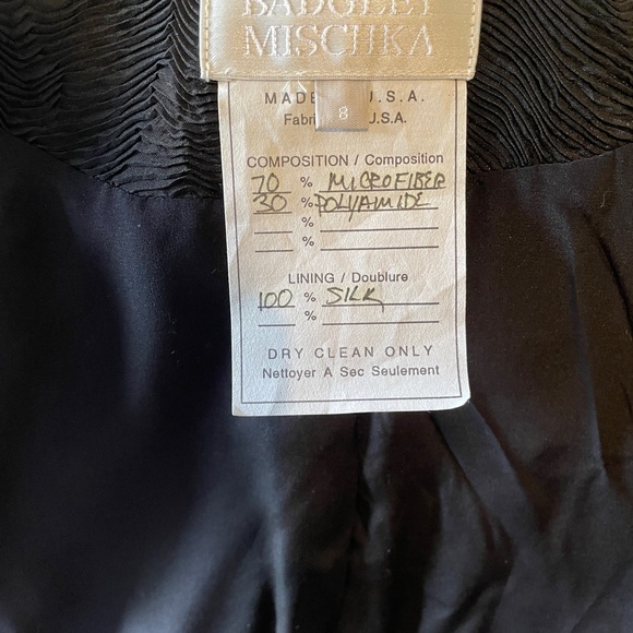 Badgley Mischka  Black Silk Silk Blend Jacket with Gorgeous Detail - Picture 11 of 12